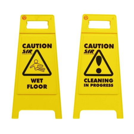 Site Safety Cleaning in Progress / Caution Wet Floor  A-Sign